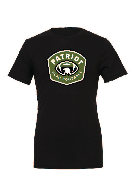 Camiseta unisex de fútbol bandera con diseño jaspeado y CVC (3001CVC)