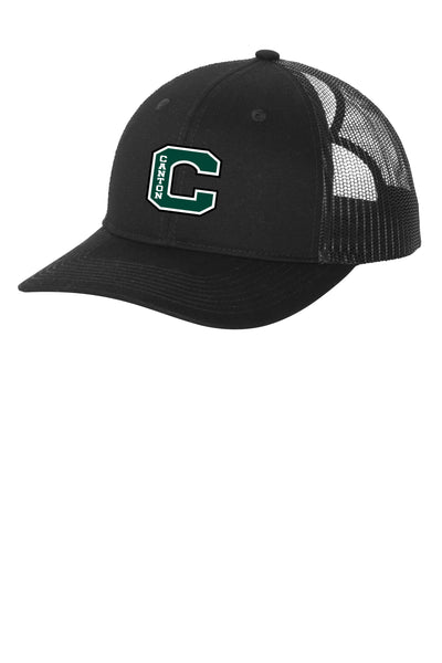 Canton Track & Field - Gorra de camionero con cola de caballo y cierre trasero (LC111)