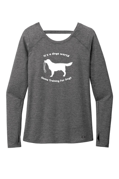 Entrenamiento en casa para perros Camiseta de manga larga para mujer (LOE340)