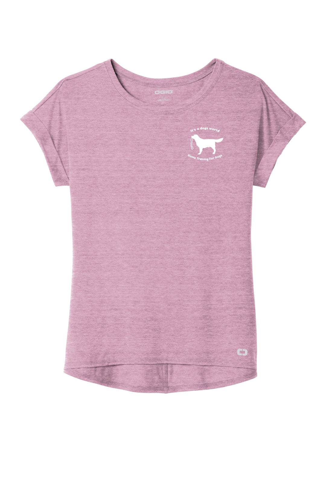 Entrenamiento en casa para perros Camiseta de manga corta con puños para mujer (LOG800)