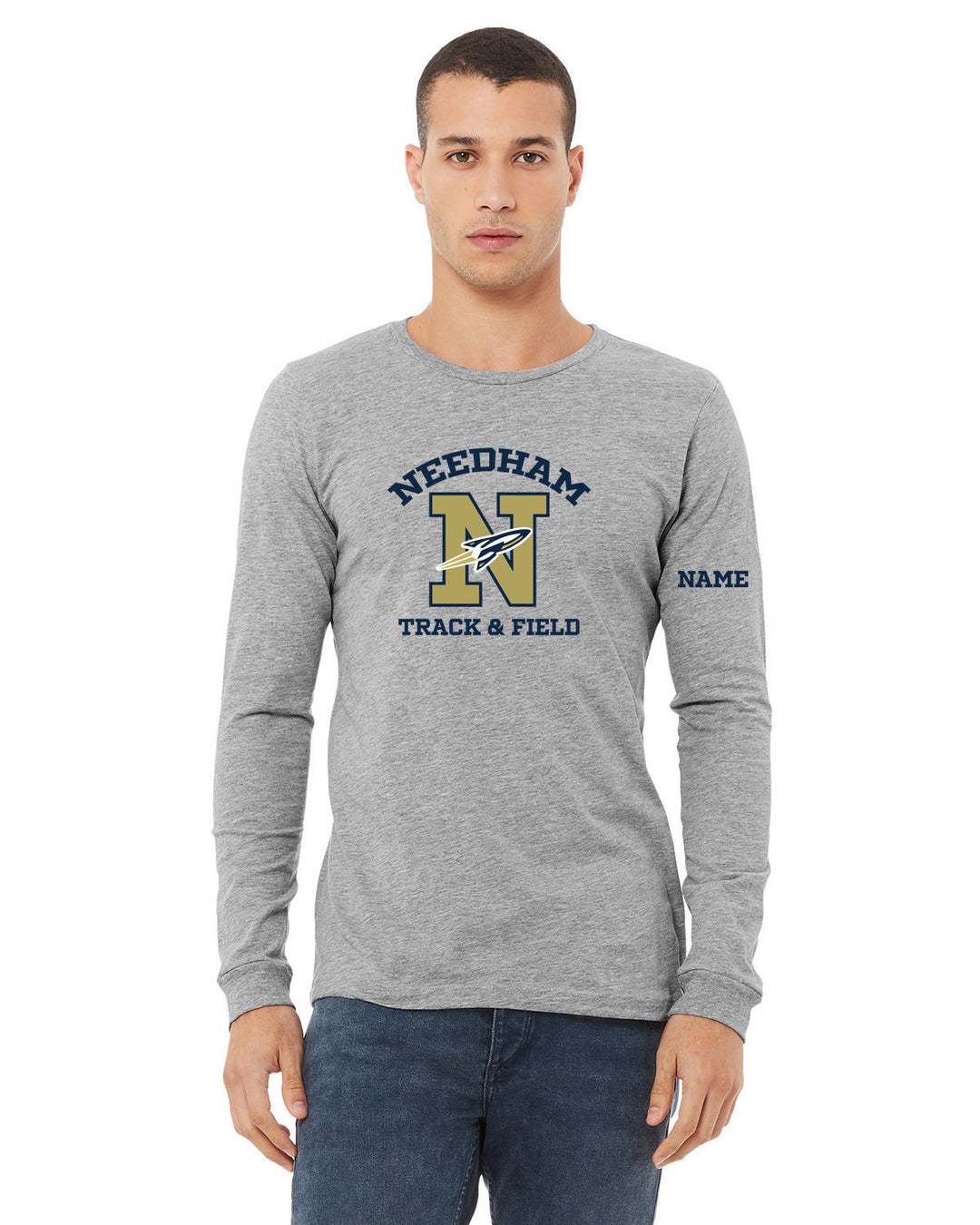 Needham Track and Field Jersey Long-Sleeve T-Shirt (3501CVC)
