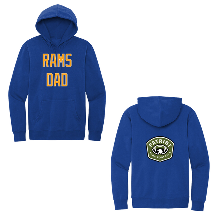 Sudadera con capucha de polar para adultos con el logo de Flag Football Rams