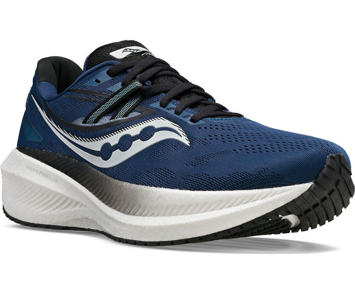 Saucony Triumph 20 Wide para hombre, color azul crepúsculo/negro (S20760-21)