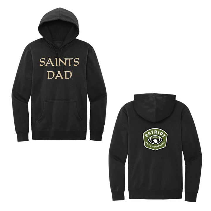 Sudadera con capucha de vellón para adultos de Flag Football Saints