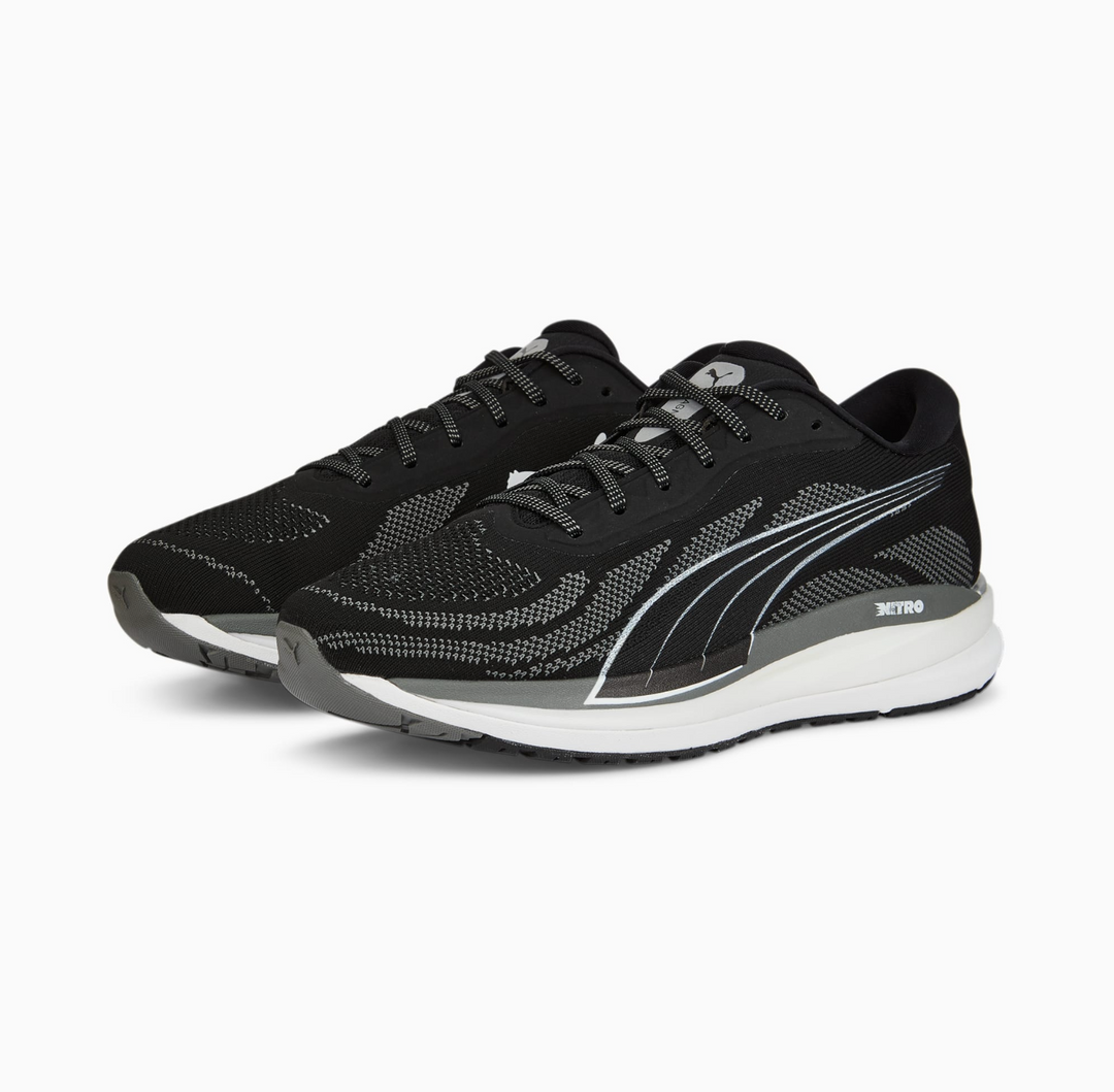 Puma Men s Magnify Nitro Knit Black Castlerock White 376907 The Run House