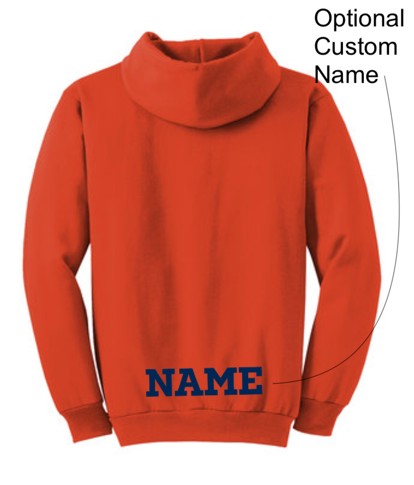 Walpole Lacrosse Adult (unisex) Essential Fleece Pullover Hooded Sweatshirt (PC90H)