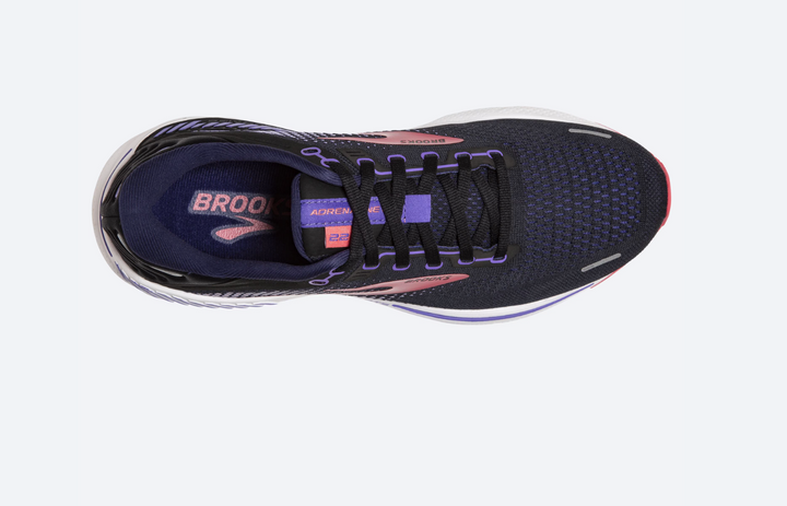 Brooks Womens Adrenaline GTS 22 Wide-Black/Purple/Coral (1203531B080)