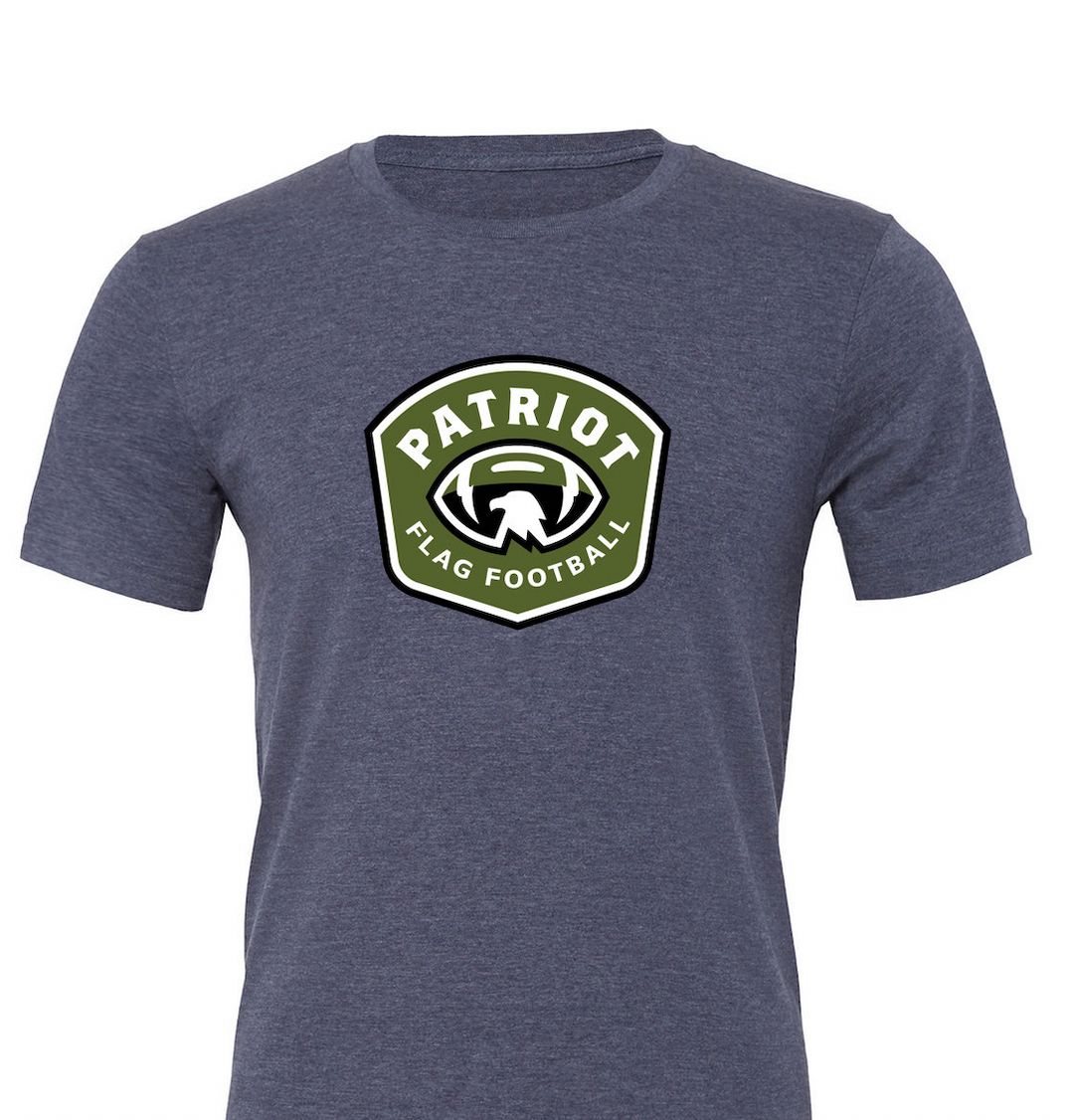 Unisex Patriot Flag Football Heather T-Shirt (3001CVC)