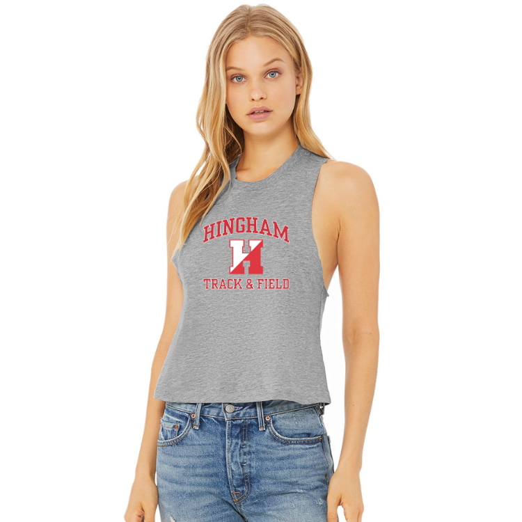 Hingham Track and Field Ladies' Racerback Cropped Tank (6682)