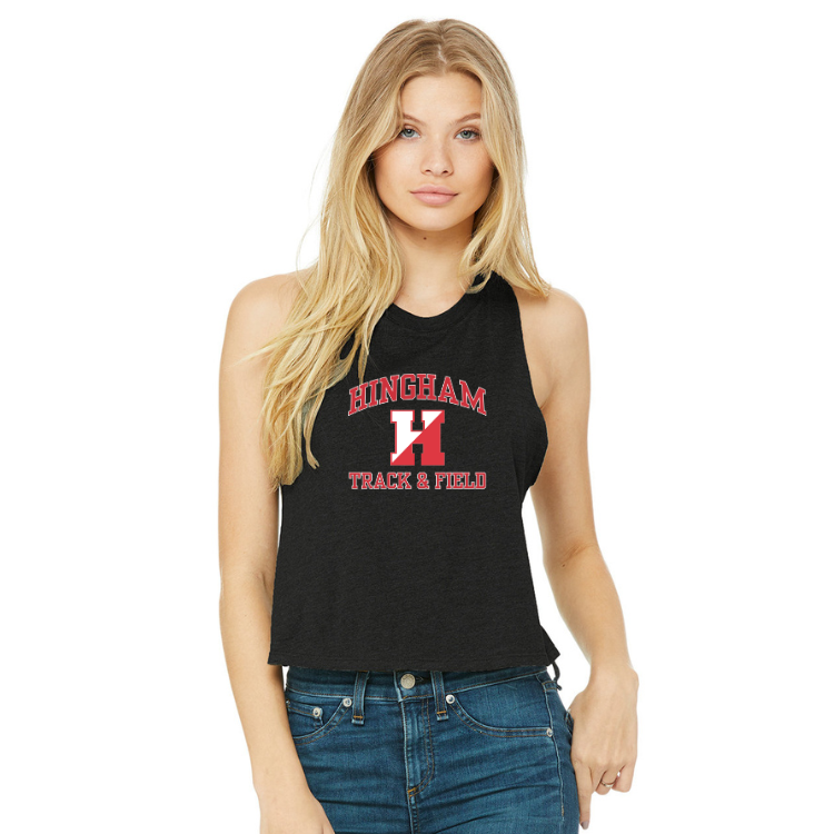 Hingham Track and Field Ladies' Racerback Cropped Tank (6682)