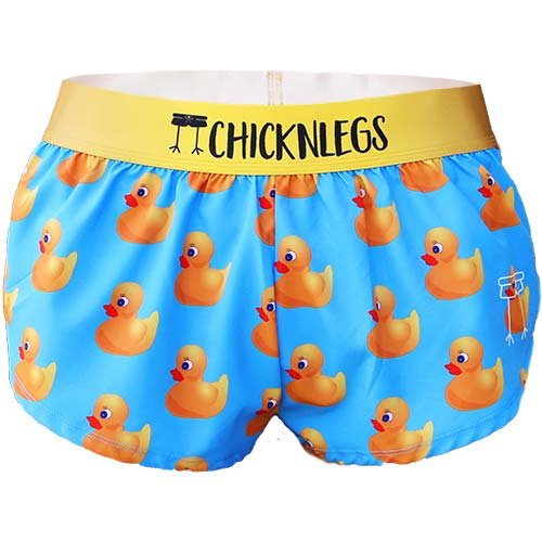 Pantalones cortos con abertura de 1,5" y diseño de patitos de goma para mujer de Chicknlegs (3010-125) 