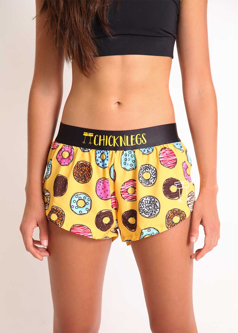 Chicknlegs Womens Salty Donuts 1.5" Split Shorts (3010-183)