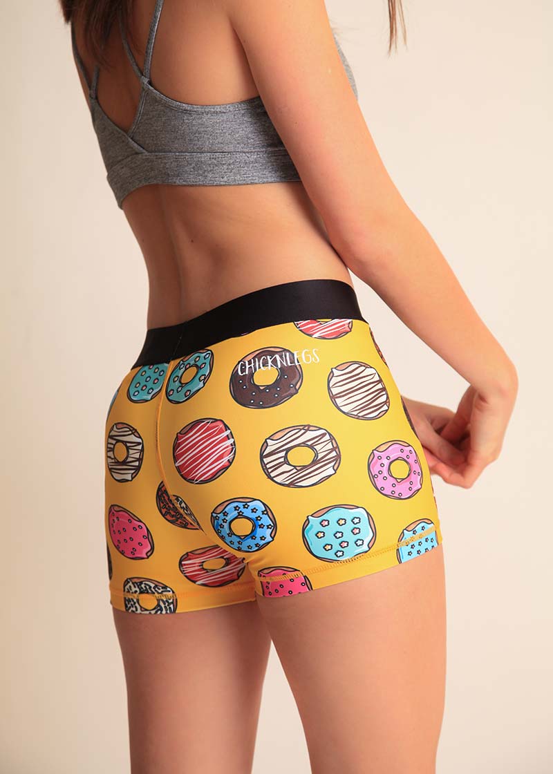 Chicknlegs Womens Salty Donuts 3" Compression Shorts (3800-833)