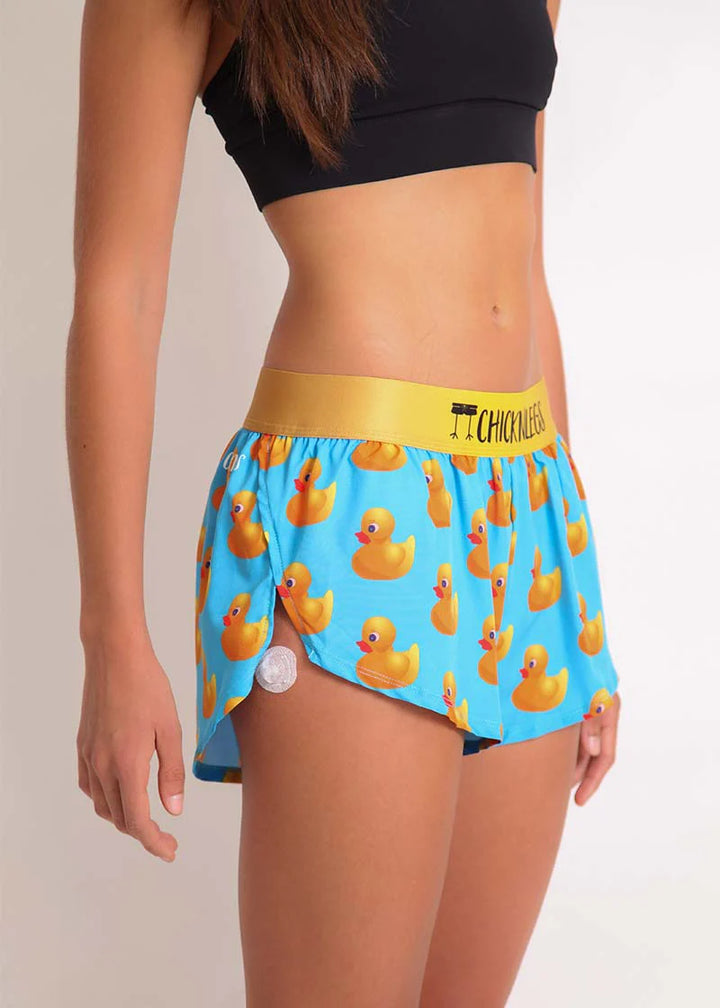 Chicknlegs Womens Rubber Ducky 1.5" Split Shorts (3010-125)