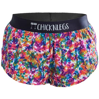 Chicknlegs Womens Tie-Dye 1.5" Split Shorts