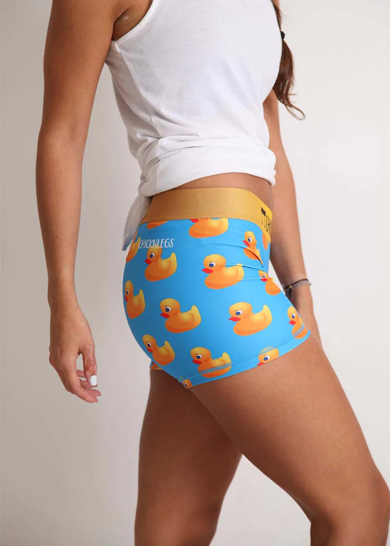 Pantalones cortos de compresión para mujer Chicknlegs Rubber Ducky de 3" (3800-125)