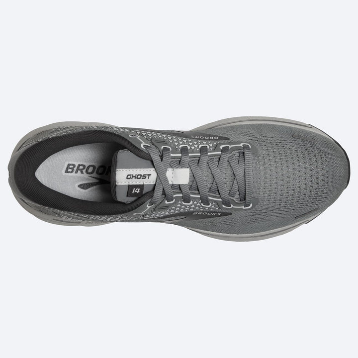 Brooks Mens Ghost 14 Wide- Grey/Alloy/Oyster (1103691D067)