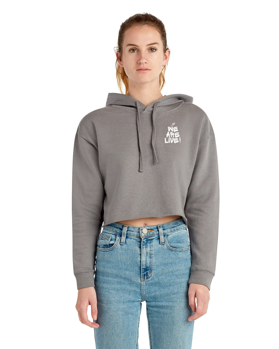 Coach H "We are Live" Ladies Cropped Fleece Hoodie (LS12000)