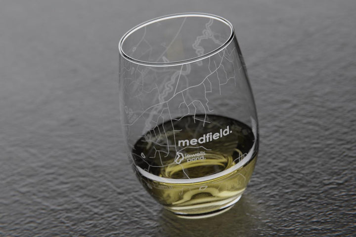 Well Told "Medfield Map" Stemless Wine Glass (50022)