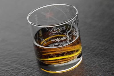 Vaso de whisky "Mapa de Walpole" bien contado (50020) 