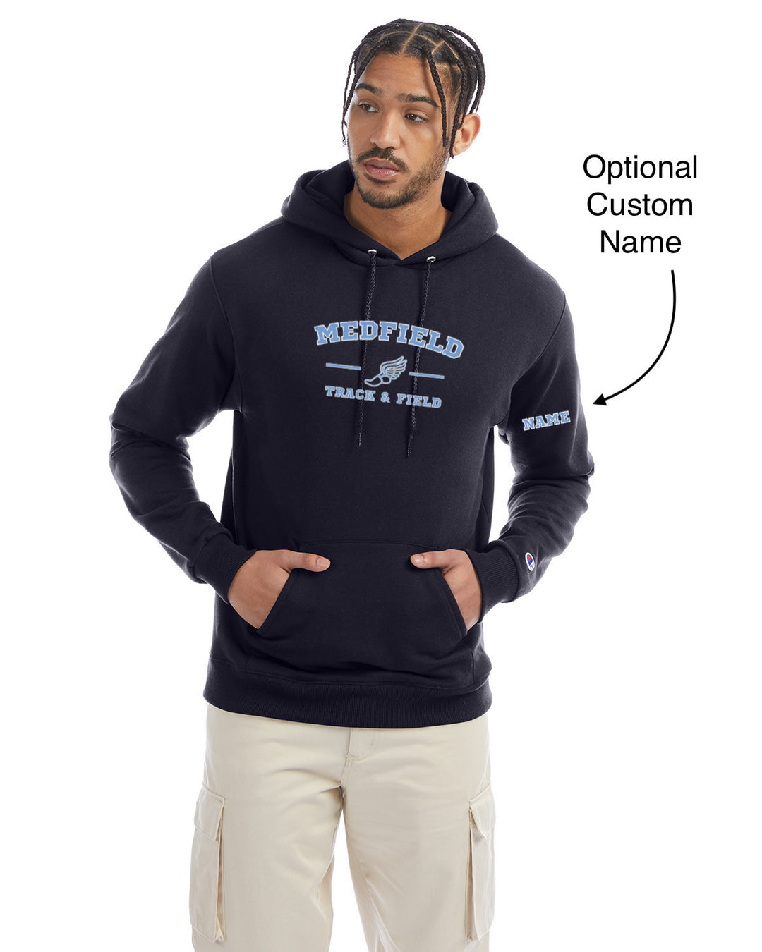 Medfield Track & Field Unisex Champion Pullover Hooded Sweatshirt (S700)