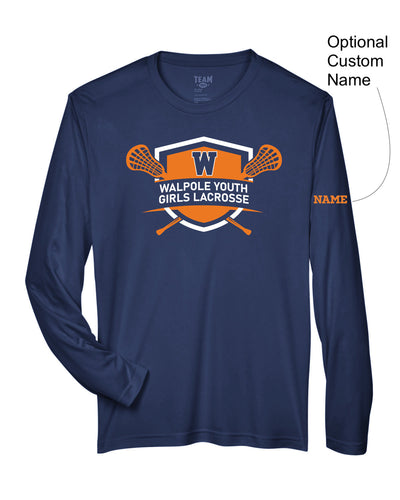 Camiseta de manga larga de rendimiento para adultos (unisex) de Walpole Youth Girls Lacrosse (TT11L)